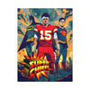 Super Heroes -  Patrick Mahomes of the Kansas City Chiefs - Matte Canvas, Stretched, (3 Sizes)