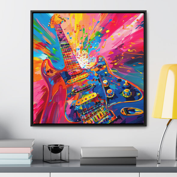 Rockin Guitar - Gallery Canvas Wraps, Square Frame