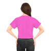 LOVE KC HEART - LtPinkOnHotPink - All-Over Print Crop Tee