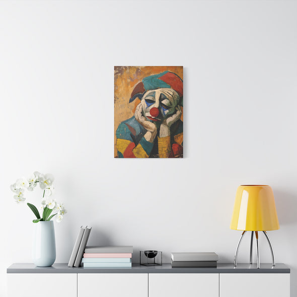 The Sad Clown - Matte Canvas, Stretched, (3 Sizes)