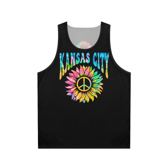 Knsas City Groove Flower - Pastel Tie-Dye - All-Over Print Unisex Tank Top