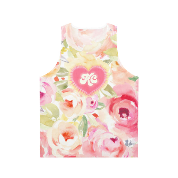 Floral KC Heart - Unisex Tank Top (AOP)