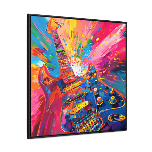 Rockin Guitar - Gallery Canvas Wraps, Square Frame