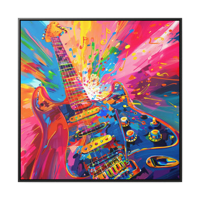 Rockin Guitar - Gallery Canvas Wraps, Square Frame