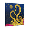 Midnight Rendezvous - Gold Swan Matte Canvas, Stretched, (2 Sizes)