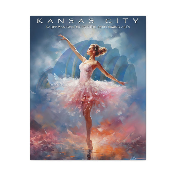 Kansas City - Kauffman Center Dancer - Canvas Wall Art On Stretched Canvas