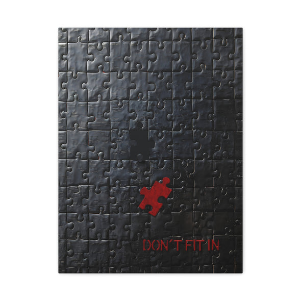 Don't Fit In - Puzzle Piece Matte Canvas, Stretched, (2 Sizes)