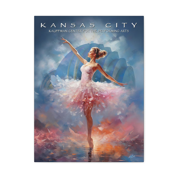 Kansas City - Kauffman Center Dancer - Canvas Wall Art On Stretched Canvas