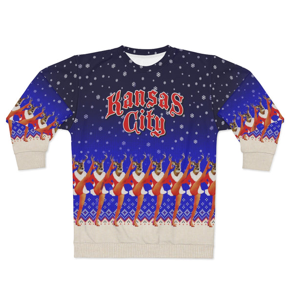 Happy Holidays Kansas City - Rockette Raindeer - All-Over Print Unisex Sweatshirt