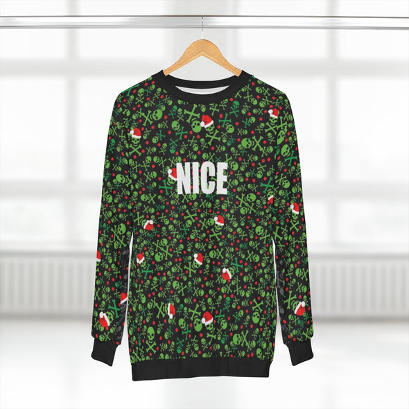 Naughty VS Nice - 2 Sided  - All-Over Print Unisex Sweatshirt