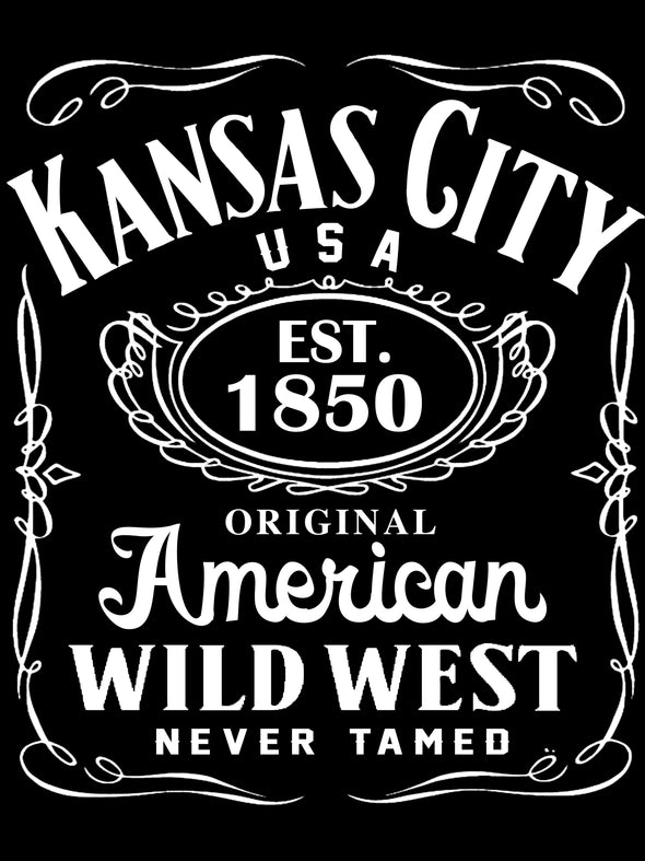 Kansas City Whiskey Label - Unisex Crew Neck Tee