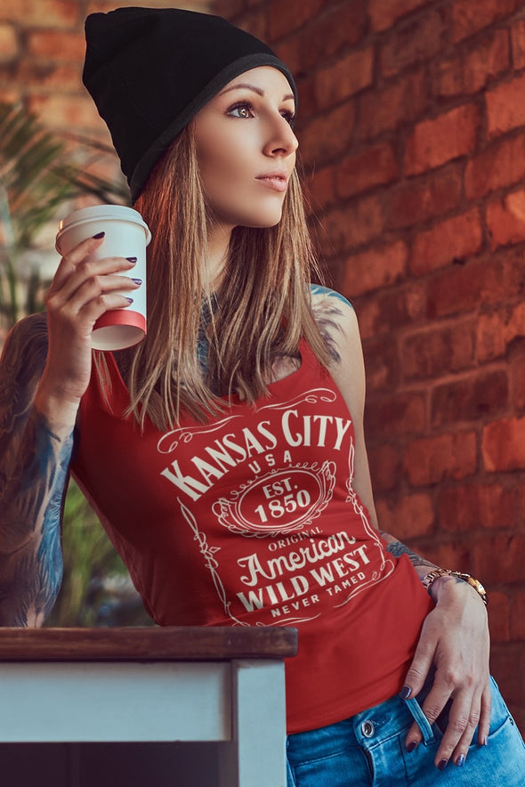 Kansas City Whiskey Label - Unisex Crew Neck Tee