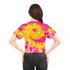 KC Good Vibes Tye-Dye - Hot Pink - All-Over Print Crop Tee