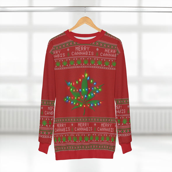 Merry Cannabis - All-Over Print Unisex Sweatshirt