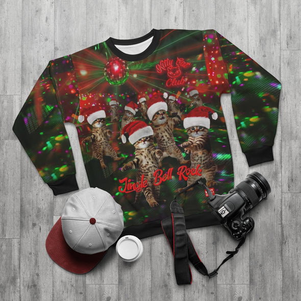 Kitty Cat Club - Christmas Party - All-Over Print Unisex Sweatshirt