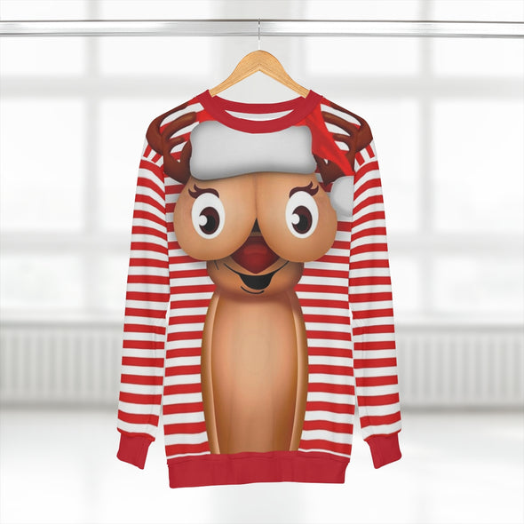 Rudolph Has Eyes For You - All-Over Print Unisex Sweatshirt