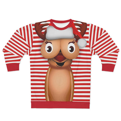 Rudolph Has Eyes For You - All-Over Print Unisex Sweatshirt