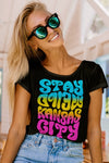 Stay Weird Kansas City - 60s Hippie Style - Unisex Crew Neck Tee