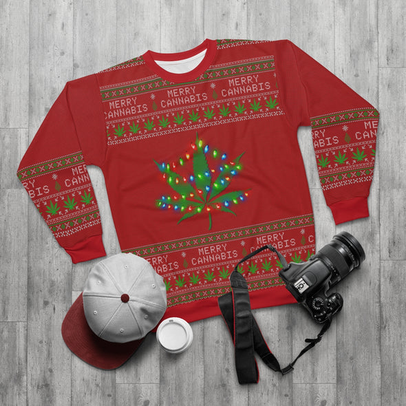 Merry Cannabis - All-Over Print Unisex Sweatshirt