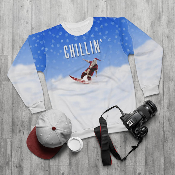 Chillin Santa - All-Over Print Unisex Sweatshirt