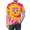 KC Good Vibes Tye-Dye - Hot Pink - Unisex All-Over Print Cut & Sew Tee
