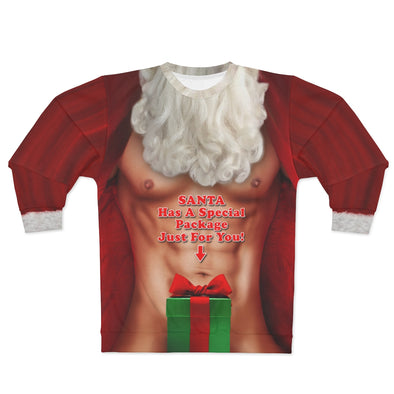Santa Has A Package - All-Over Print Unisex Sweatshirt