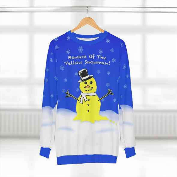 Beware Of The Yellow Snowman - All-Over Print Unisex Sweatshirt