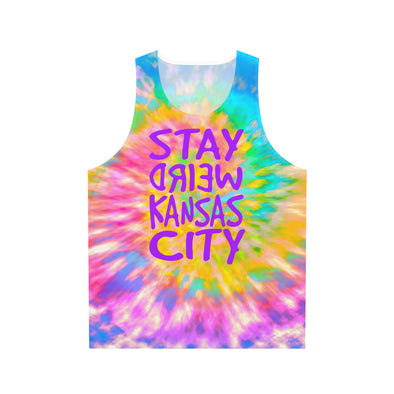 Stay Weird Kansas City - Pastel Tie-Dye - All-Over Print Unisex Tank Top