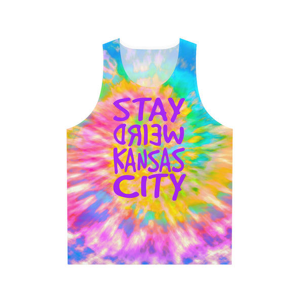 Stay Weird Kansas City - Pastel Tie-Dye - All-Over Print Unisex Tank Top