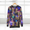 Christmas Disco Kitty - All-Over Print Unisex Sweatshirt