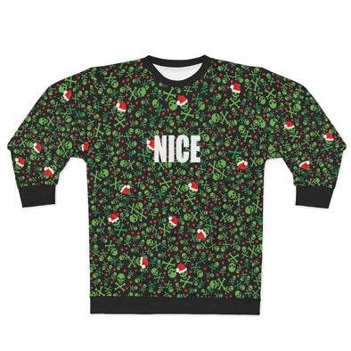 Naughty VS Nice - 2 Sided  - All-Over Print Unisex Sweatshirt