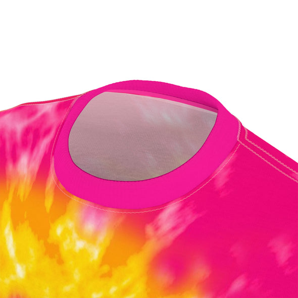 KC Good Vibes Tye-Dye - Hot Pink - Unisex All-Over Print Cut & Sew Tee
