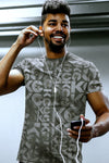 KC Sports (Monotone Grey) - Unisex All-Over Print Crew Neck Tee