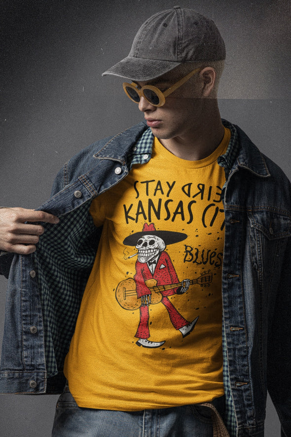 Kansas City Blues Man - Unisex Crew Neck Tee