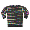 Hang In There Baby - Kitty In XMas Lights - All-Over Print Unisex Sweatshirt