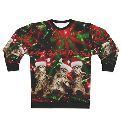 Jingle Bell Rock Kitty - All-Over Print Unisex Sweatshirt