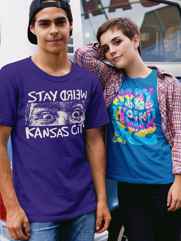 Stay Weird KC Big Eyes - Unisex Crew Neck Tee