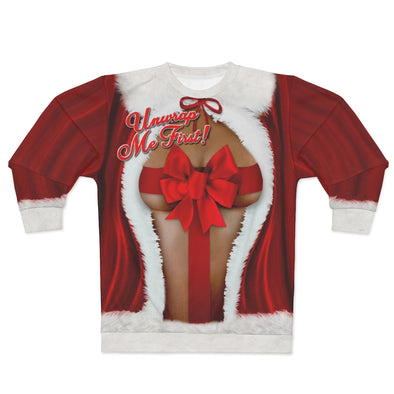 Unwrap Me First! - All-Over Print Unisex Sweatshirt