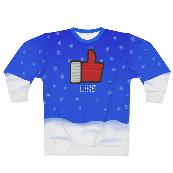 White Christmas - Like Hand Icon  - All-Over Print Unisex Sweatshirt
