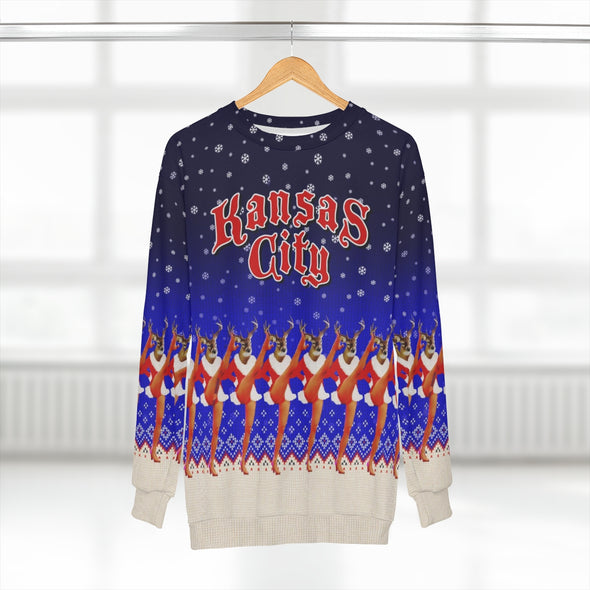 Happy Holidays Kansas City - Rockette Raindeer - All-Over Print Unisex Sweatshirt