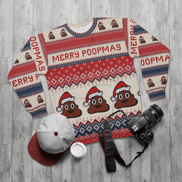 Merry Poopmas  - All-Over Print Unisex Sweatshirt