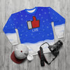 White Christmas - Like Hand Icon  - All-Over Print Unisex Sweatshirt