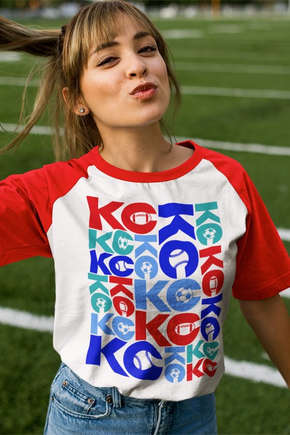KC Sports (Team Colors) - Unisex Crew Neck Tee