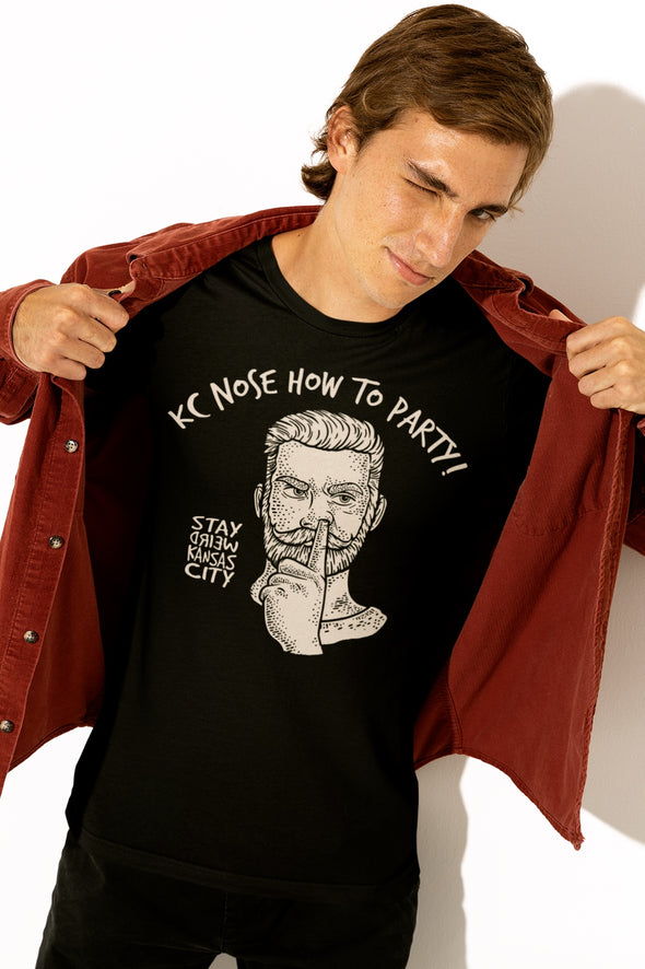 KC Nose How to Party - Unisex Crew Neck Tee