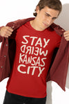 Stay Weird Kansas City - Classic Logo Text - Unisex Crew Neck Tee