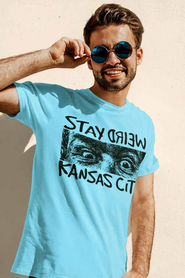 Stay Weird KC Big Eyes - Unisex Crew Neck Tee