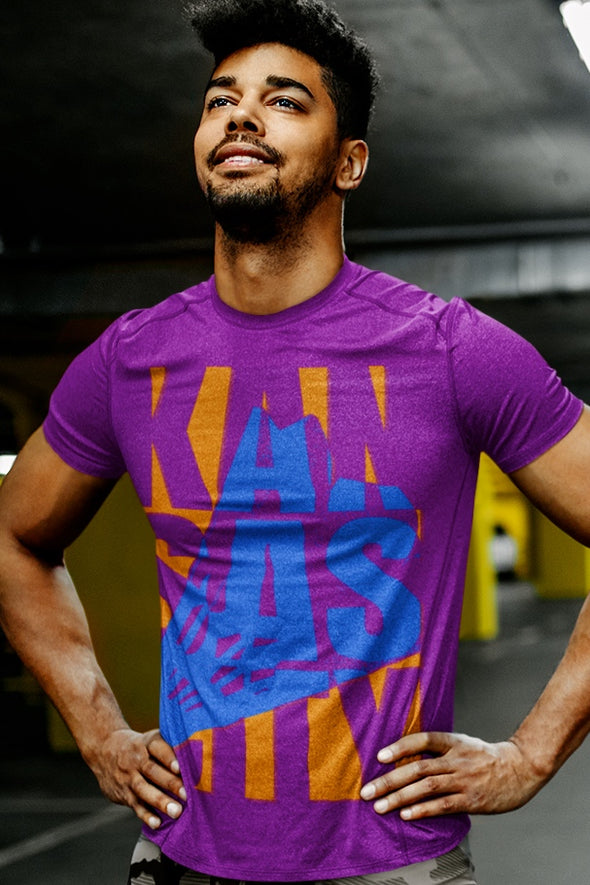 Kansas City -Shuttlecock Abstract Design - Unisex Crew Neck Tee