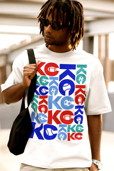 KC Sports (Team Colors) - Unisex Crew Neck Tee