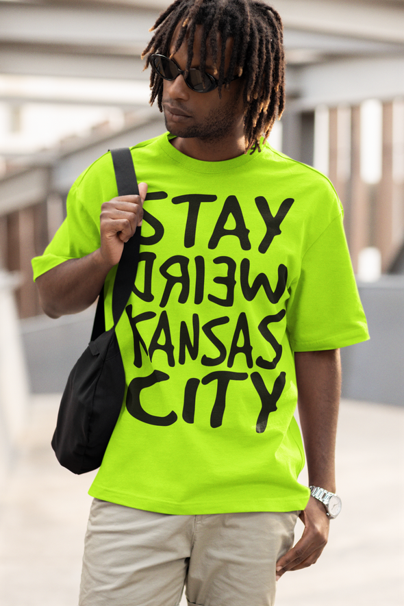 Stay Weird Kansas City - Classic Logo Text - Unisex Crew Neck Tee