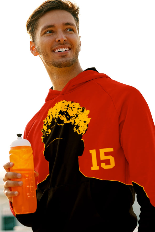 Mahomes Sillouette - Small Number 15  - All-Over Print Unisex Crew Neck Tee